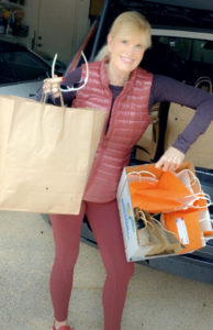 Delivering sandwiches for The Family Place