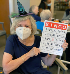 Happy Bingo player at Juliette Fowler