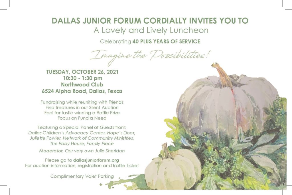 Luncheon Invite Fall Event October 26, 2021